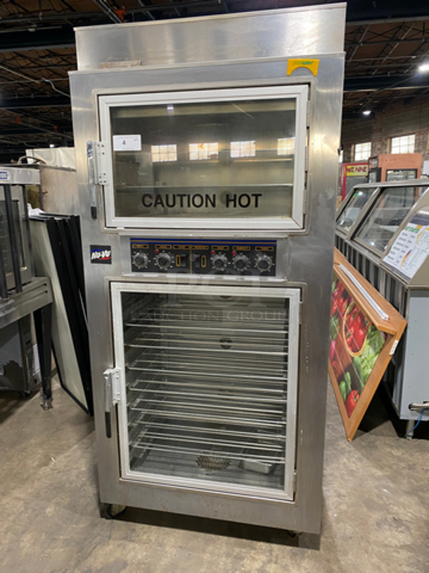 Nuvu Commercial Baking Center Oven Proofer Combo! With Metal Oven Racks! Stainless Steel! On Casters! WORKING WHEN REMOVED! Model: SUB-123 SN: 504050010208 208V 60HZ 3 Phase