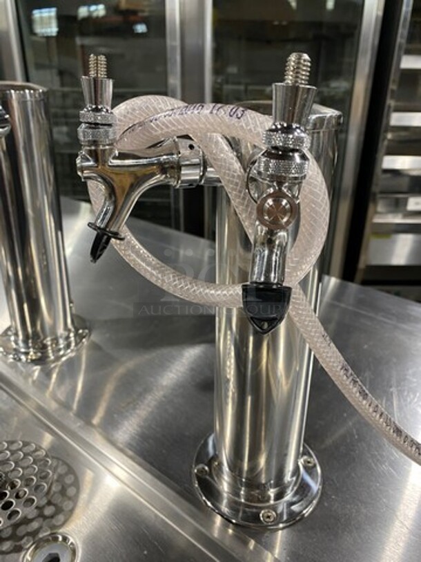 Micro Matic Commercial Refrigerated Dual Tower Kegerator! With 3 Door Storage Space Underneath! Model: MDD78 SN: 14090939M 115V 60HZ 1 Phase - Image 6 of 10