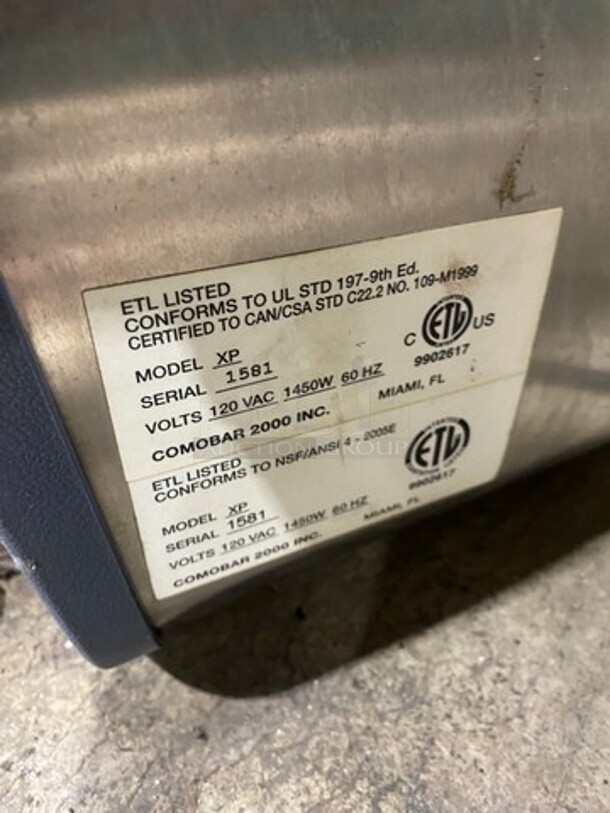 Comobar Commercial Countertop Cappuccino/Latte/Espresso Machine! Stainless Steel Body! Model: XP SN: 1581 120V - Image 5 of 8