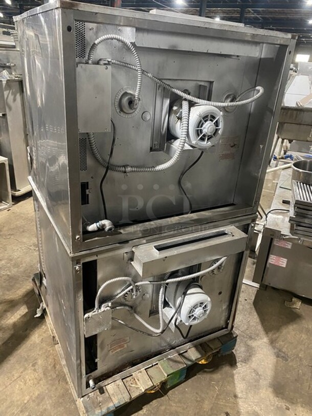 Blodgett Commercial Natural Gas Powered Double Stacked Convection Oven! With Metal Baking Racks! All Stainless Steel! 2 X Your Bid! Makes One Unit! - Image 3 of 12