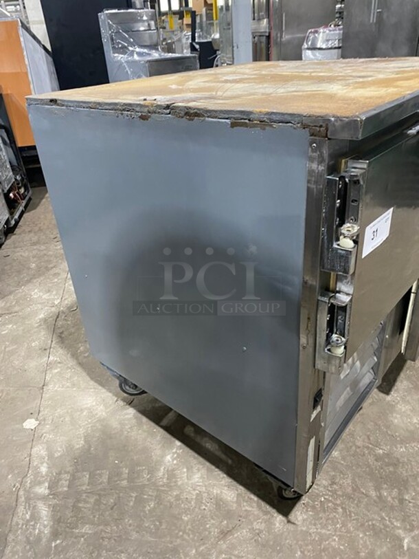 Leader Commercial Refrigerated Lowboy/Prep Table! With 2 Door Underneath Storage Space! All Stainless Steel! Model DR48SC Serial PS121452! 115V 1Phase! - Image 2 of 8