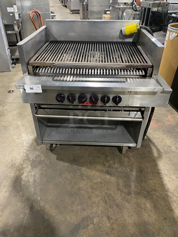 RARE FIND! MagiKitch'n Electric Powered Char Broiler Grill! With Back And Side Splashes! All Stainless Steel! WORKING WHEN REMOVED!