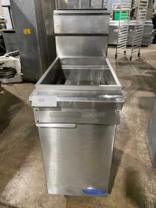 DCS Commercial Natural Gas Powered Deep Fat Fryer! All Stainless Steel! On Legs!