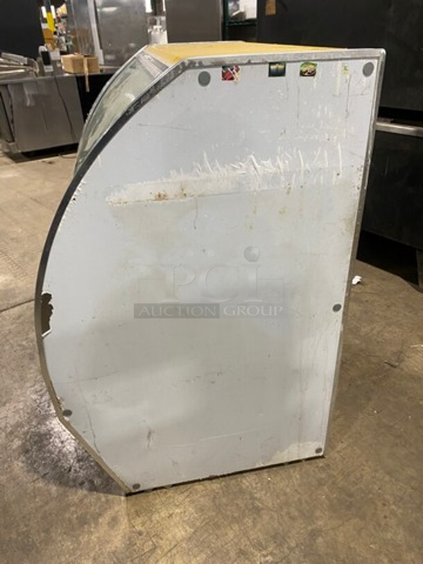 2010 Leader Commercial Refrigerated Bakery Display Case Merchandiser! With Curved Front Glass! With Rear Access Doors! Stainless Steel Body! Model: RHDL48 SN: PT10M1682D 115V 60HZ 1 Phase - Image 3 of 8