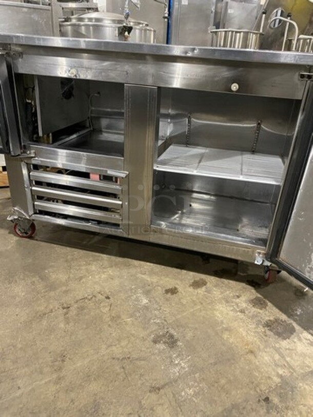 Cool Tech Commercial 2 Door Lowboy/ Worktop Cooler! Stainless Steel! On Casters! - Image 5 of 9