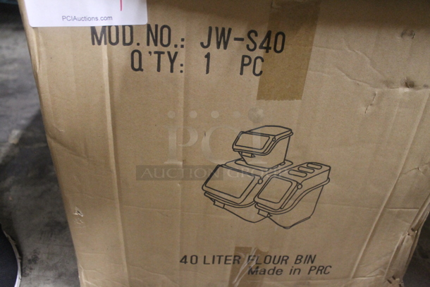 BRAND NEW IN BOX! KCS White Poly Ingredient Bin. - Image 1 of 4