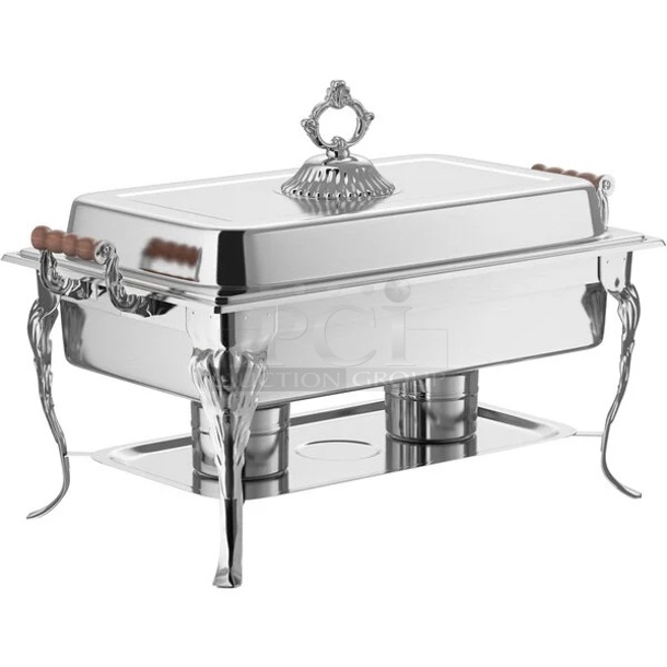 4 BRAND NEW SCRATCH AND DENT! Choice Classic 8 Qt. Full Size Chafer. 4 Times Your Bid!  - Image 1 of 5