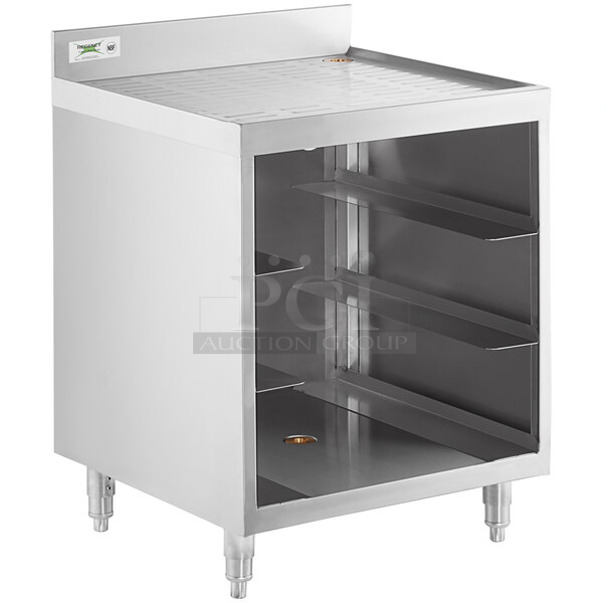 BRAND NEW SCRATCH AND DENT! Regency 600GRSU2324C Stainless Steel Corrugated Top Glass Rack Storage Unit - 23" x 24" - Image 1 of 7
