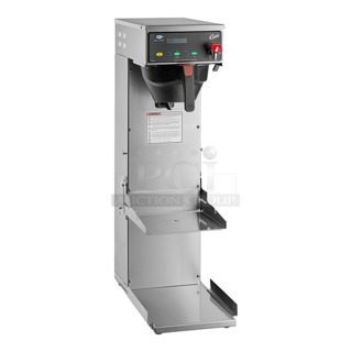 BRAND NEW SCRATCH AND DENT! Curtis CB Stainless Steel Commercial Countertop Combo Coffee / Tea Brewer with Adjustable Shelf and Hot Water Dispenser. 120 Volts, 1 Phase.