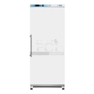 BRAND NEW SCRATCH AND DENT! KoolMore KM-RMD20WH 20 Cu. Ft. Commercial Reach-In Refrigerator In White With Manual Defrost. 115 Volts, 1 Phase. Tested and Working!