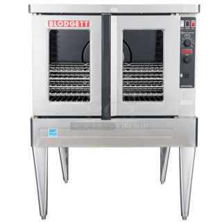 BRAND NEW! Blodgett SHO-100-E Stainless Steel Commercial Electric Powered Full Size Convection Oven w/ View Through Doors, Metal Oven Racks and Thermostatic Controls. Does Not Have Legs. 208 Volts, 3 Phase. 