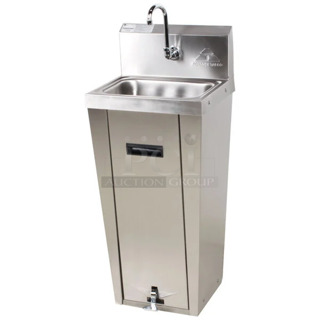 BRAND NEW SCRATCH AND DENT! Advance Tabco 7-PS-90 Hands Free Hand Sink with Pedestal Base