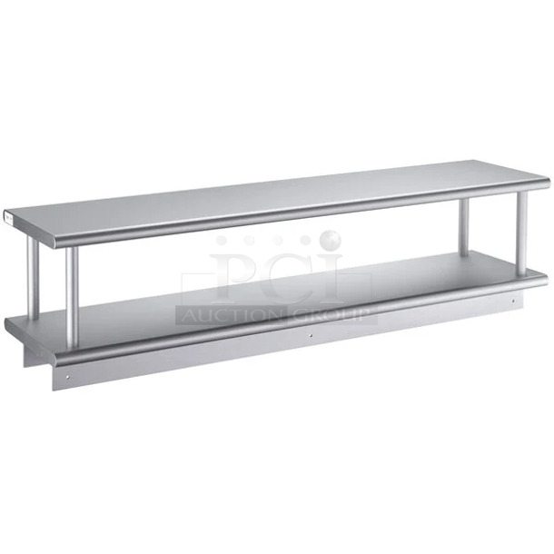 BRAND NEW SCRATCH AND DENT! Regency 600PTSD1872 16-Gauge Type 304 Stainless Steel Pass-Through Shelf with Overshelf - 18" x 72" - Image 1 of 6