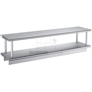 BRAND NEW SCRATCH AND DENT! Regency 600PTSD1872 16-Gauge Type 304 Stainless Steel Pass-Through Shelf with Overshelf - 18" x 72"