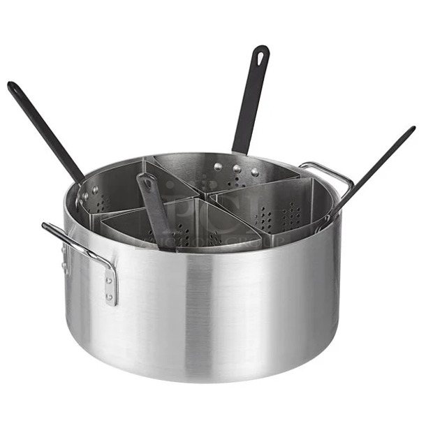 BRAND NEW SCRATCH AND DENT! Choice 471PASTA20KT 5-Piece Vegetable and Pasta Cooker Set with 20 Qt. Aluminum Pot and 5 Qt. Stainless Steel Insets - Image 1 of 3