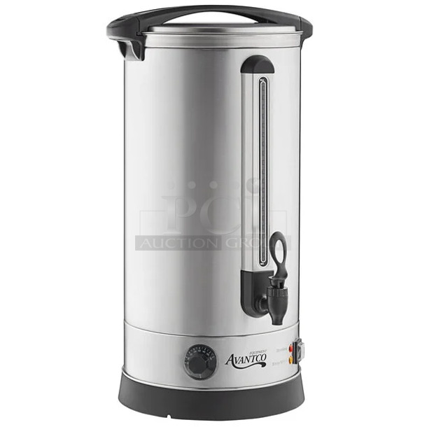 BRAND NEW SCRATCH AND DENT! Avantco 177WB29L 7.6 Gallon 196 Cup (29 Liter) Water Boiler. 120 Volts, 1 Phase.  - Image 1 of 7