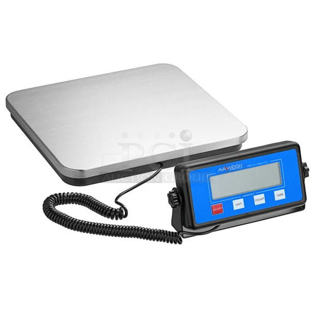BRAND NEW SCRATCH AND DENT! AvaWeigh 334RS110LP 110 lb. Low-Profile Digital Receiving Scale with Remote Display - Image 1 of 3