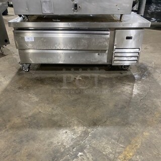 Ikon Commercial Refrigerated Chef Base! With 2 Drawer Storage Space! All Stainless Steel! On Casters! Model: KCBR60 SN: KCBR608145173 115V 60HZ 1 Phase