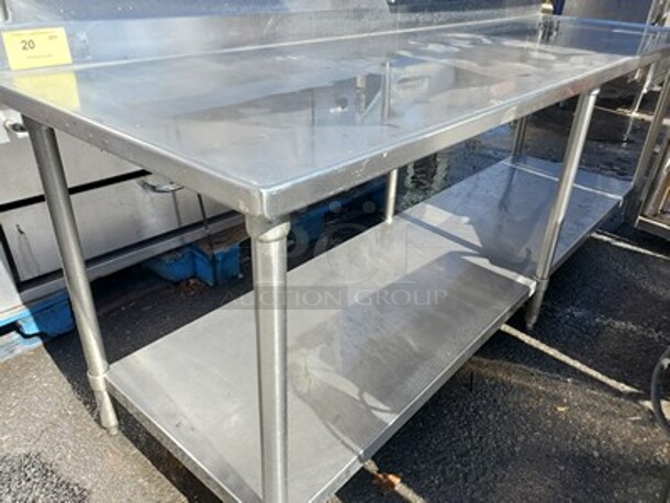 Stainless Steel Work Table W/ Overhead Shelf  - Image 3 of 4