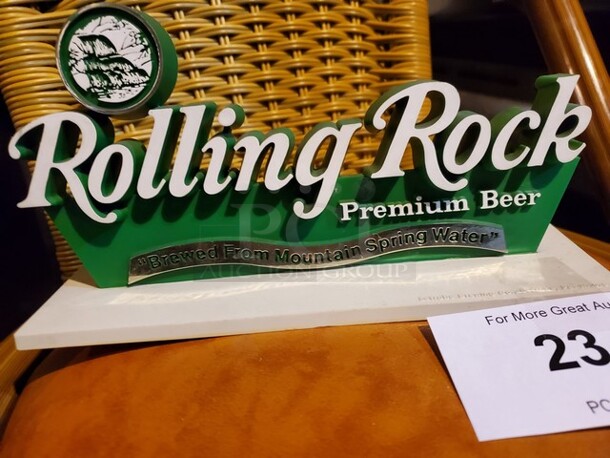 "Rolling Rock" sign - Image 1 of 3