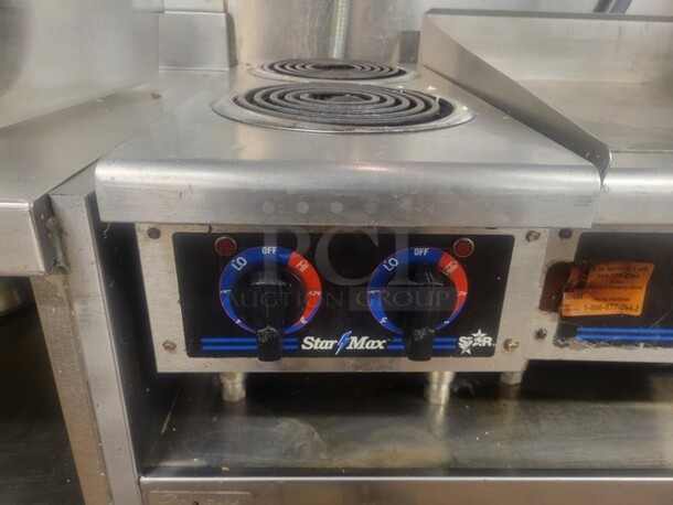 Star 502D Star-Max 2 Coil Burner Countertop Electric Hot Plate 208/240 volts PH 1 Watts 3150 - Image 2 of 2