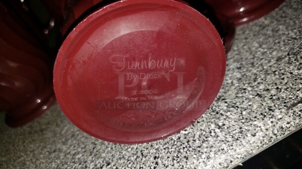 Lot of 8 Dinex DX3000 Turnbury 8 oz. Cranberry Insulated Mugs - Image 2 of 2