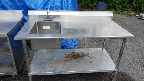 Stainless Steel Work Table w/ Sink!