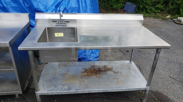 Stainless Steel Work Table w/ Sink! - Image 1 of 2
