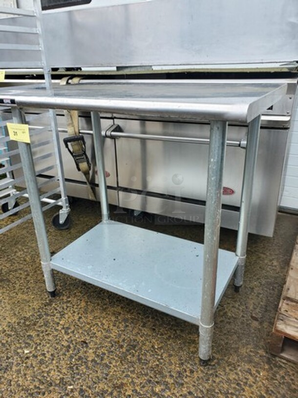 Stainless Steel Stand with Galvanized Undershelf 36X24X36 Like new! - Image 1 of 4