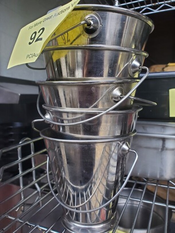 Vollrath Mini Stainless Steel Serving Bucket with Handle and Pedestal Base - Image 5 of 5