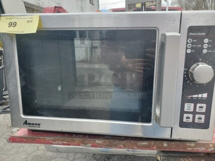 Amana RCS10DSE Commercial microwave oven, 120V Working!