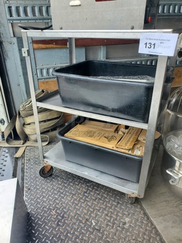 Stainless Steel Service Cart - 24 x 16 x 32" (Content not included) - Image 2 of 3