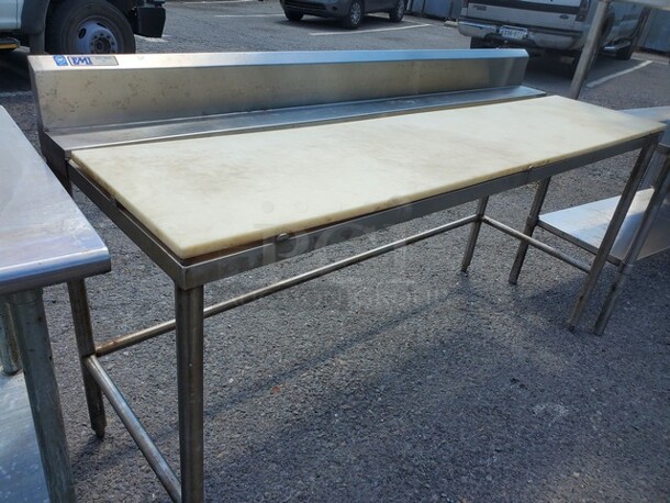 FMI Stainless Steel Work Table, Poly Top 72X24X36 - Image 4 of 4