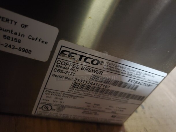 FETCO CBS-2131 Coffee Brewer  - Image 4 of 4