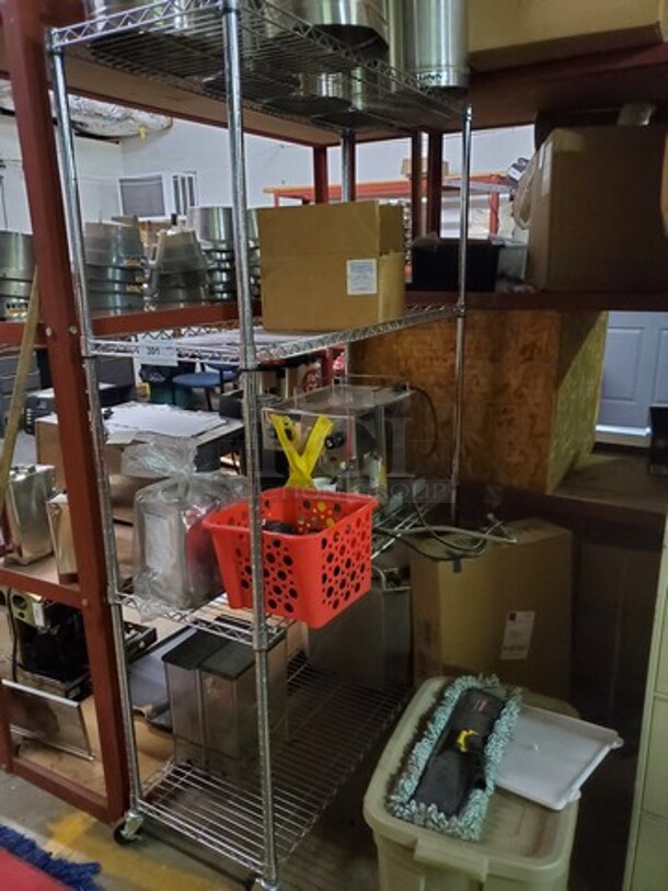 Rack on caster (content not included)  Like New!  - Image 1 of 3