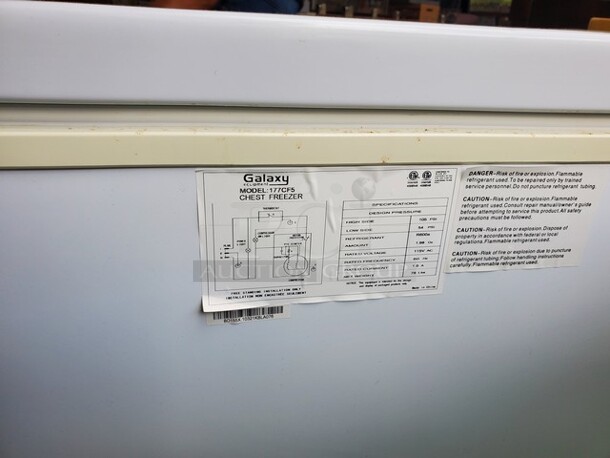 Galaxy 177CF5 Commercial Chest Freezer, Tested & Working! - Image 5 of 6