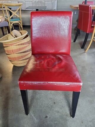 Red Dinning Chair (sign of ware)