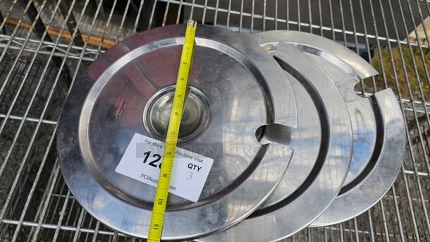 Lot of 3 Lids for Stainless Steel Inset - Image 2 of 3
