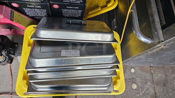Lot of 6 Lids for Stainless Steel Food Pans