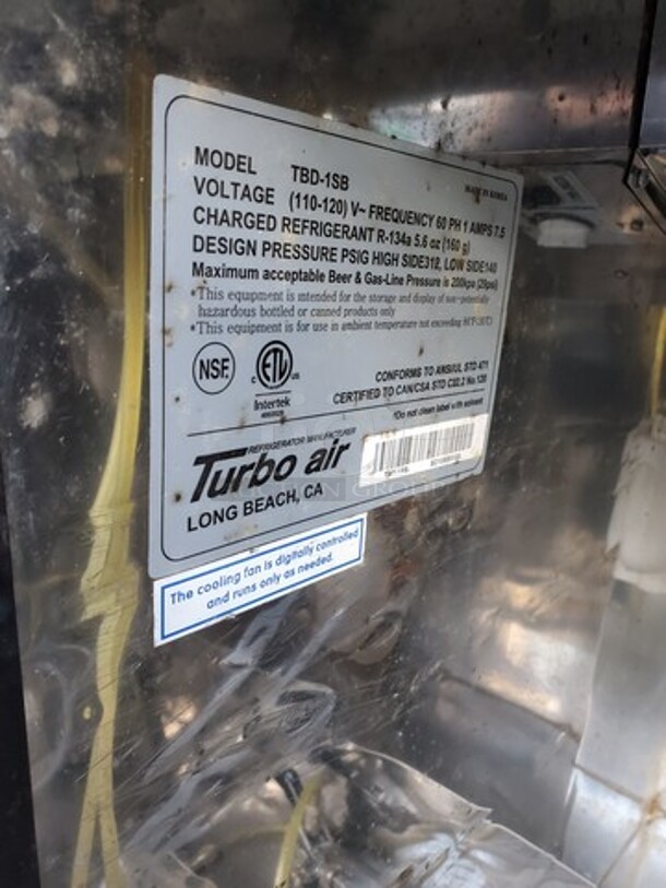 Turbo Air TBD-1SB Beer Dispenser
110 - 120 V
1 PH - Image 4 of 6