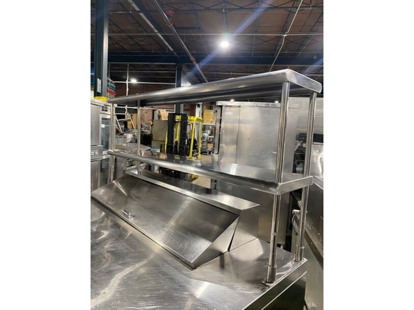 Continental Commercial Refrigerated Sandwich Prep Table! With Double Over Head Shelf! With 3Door Underneath Storage Space! With Poly Coated Racks! All Stainless Steel! - Image 9 of 10