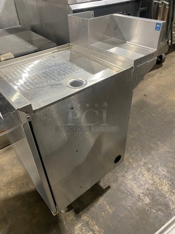 Perlick Under The Counter Drainboard! With Back Splash! With Storage Space Underneath! All Stainless Steel! On Legs! - Image 2 of 8