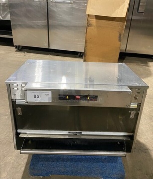 Nice! Hatco Counter Top Stainless Steel  GLO-RAY Edition Dual Crisp-N-Hold Warmer! Model GSMW-3! 120V 1 Phase! Working When Removed!   - Image 1 of 9