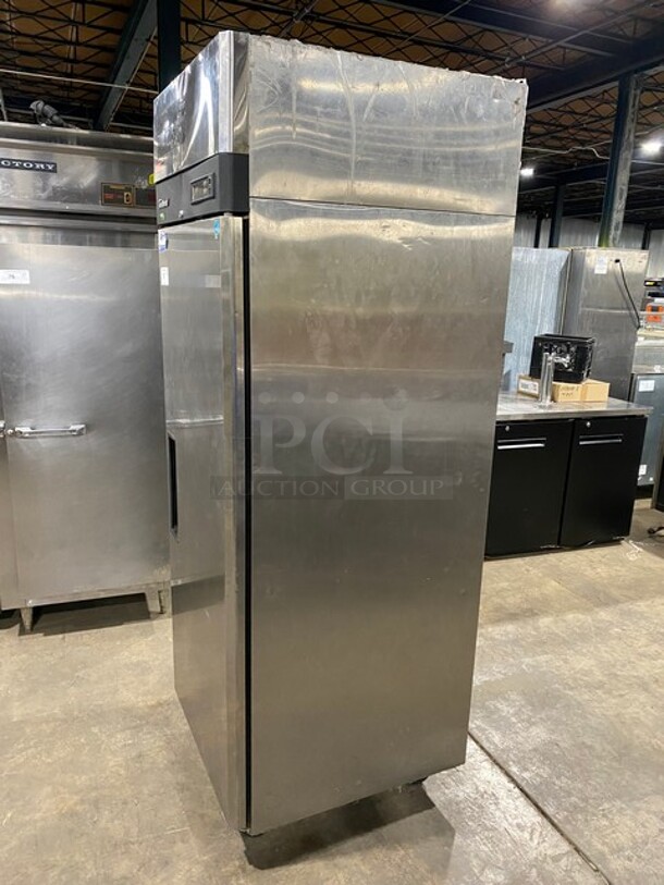 Turbo Air Commercial Single Door Reach In Refrigerator! With Poly Coated Racks! All Stainless Steel! On Casters! Model: M3R241 115V - Image 4 of 8