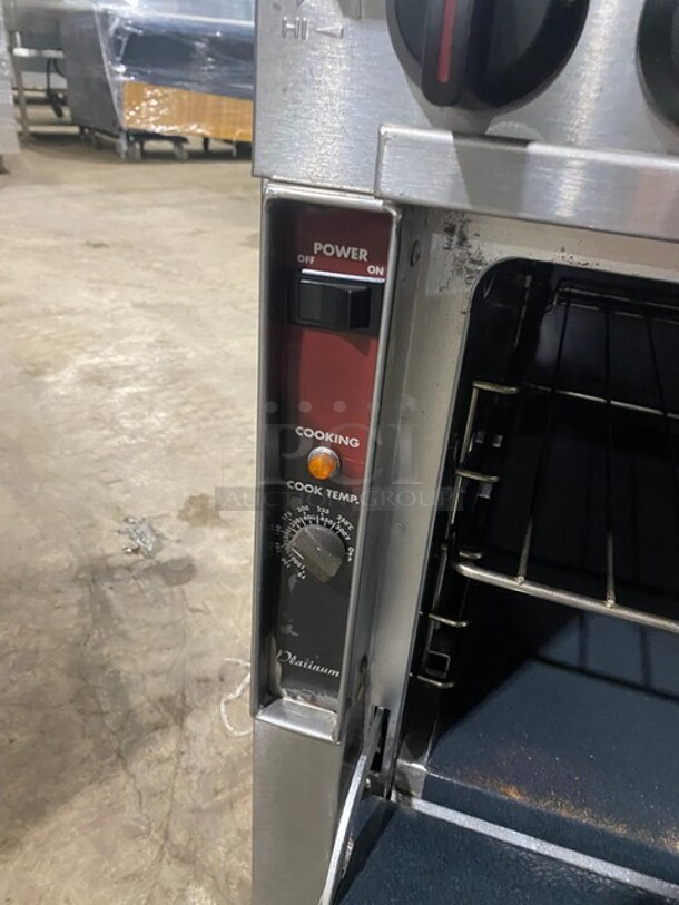 Southbend Heavy Duty Commercial Natural Gas Powered 6 Burner Stove! With Raised Back Splash! With Oven Underneath! All Stainless Steel! On Casters! Model: P32D-BBB SN: 05M09248! - Image 3 of 6
