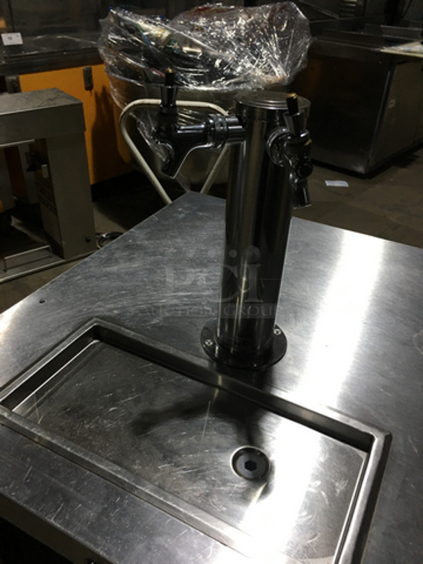 SWEET!! Micro Matic 2 Tap Refrigerated Beer Kegerator Cooler! Model: MDD23 SN: 14104225M 115V 60HZ 1 Phase - Image 7 of 8