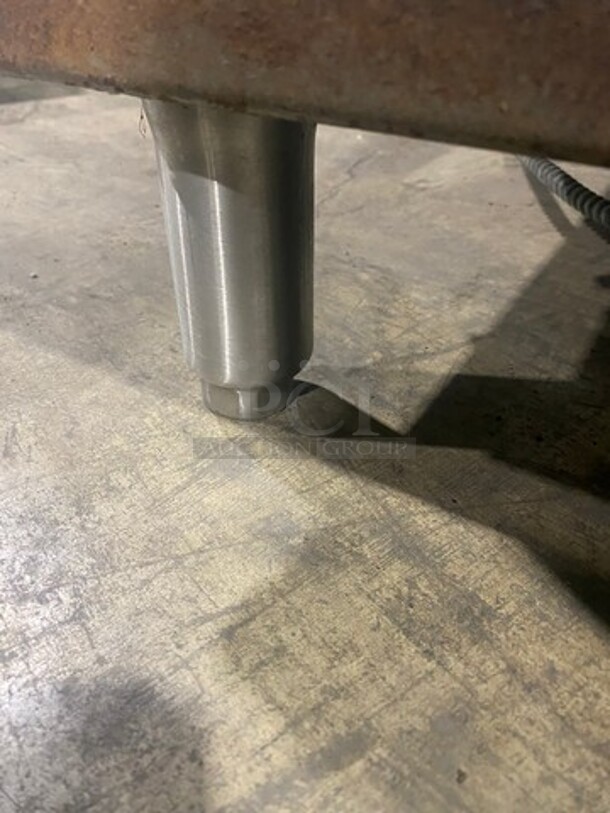 Craig Commercial Custom-Made Workstation! With Built In Hand Sink! With Faucet And Handles! With Topping Rail! With Back And Side Splashes! With 2 Door Storage Space Underneath! All Stainless Steel! On Legs! - Image 8 of 9