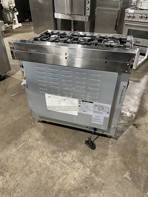 GORGEOUS! 2019 ZLINE Gas Powered 6 Burner Stove! With Oven Underneath! Stainless Steel TOP! MODEL RG36 SN:19080290030! - Image 3 of 10