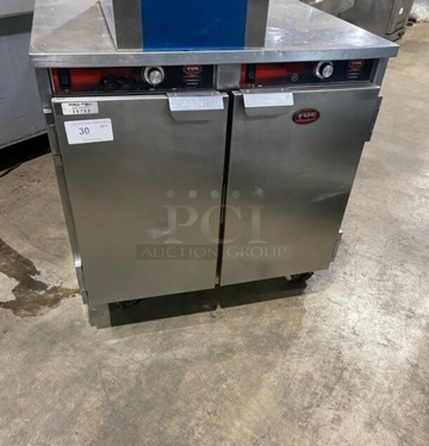 FWE Commercial 2 Door Food Warming/Holding Cabinet! All Stainless Steel! On Casters! Model: HLC16CHP SN: 154541504 120V