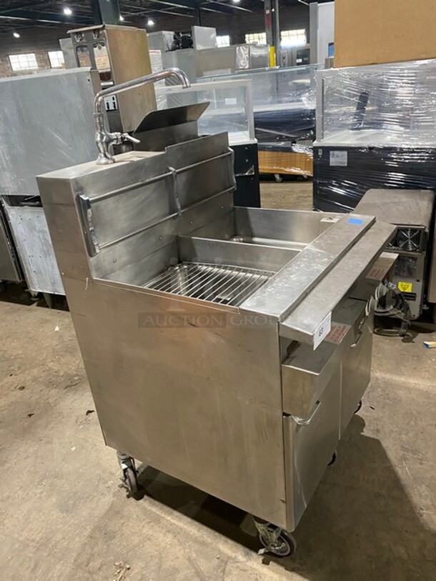 Nice! Keating All Stainless Steel Natural Gas Powered 1 Bay Pasta Cooker With Rinse Station Combo! On Casters! 115V 60HZ 1Phase Model 14pasta Serial PG41330 - Image 2 of 10